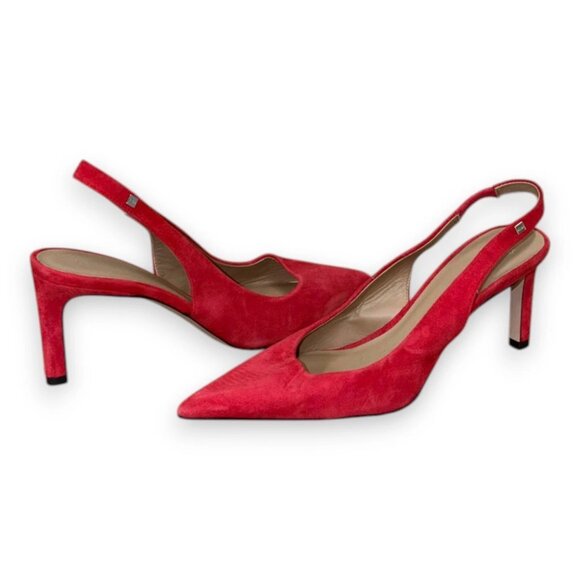Boss Janet Women’s Slingback Pointed Toe Pump Red sz 6.5 EU 36.5 MSRP $230 - Picture 4 of 4